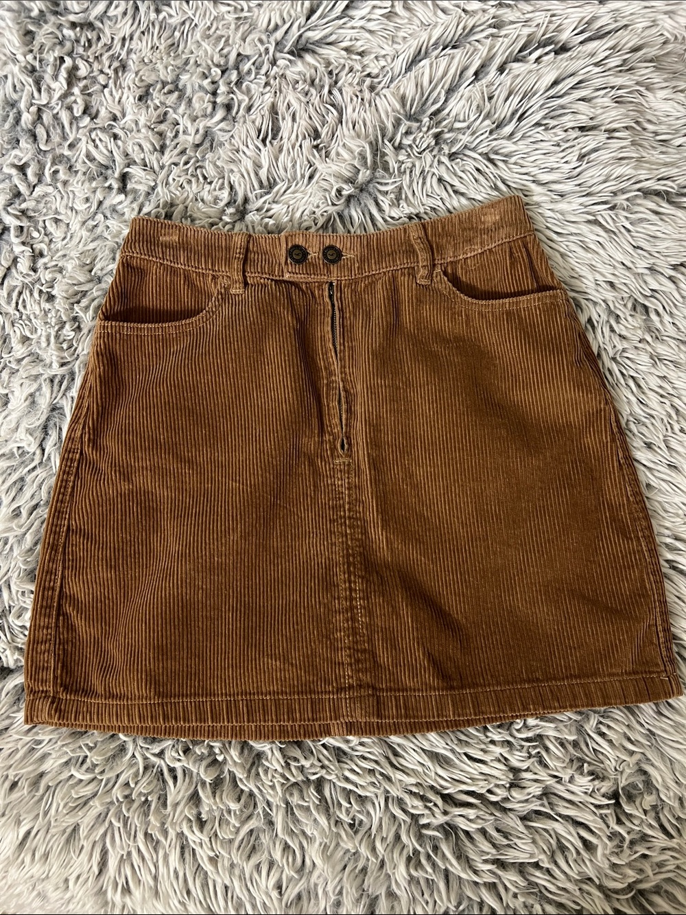 NWOT Hollister Corduroy Mini Skirt in Brown